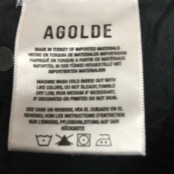 AGOLDE Nico High Rise Slim Jeans In Black Wash Size 26 - Picture 8 of 11